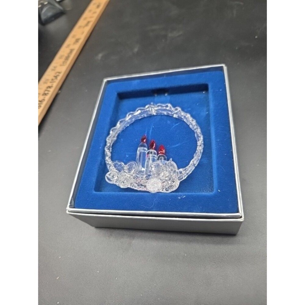 Mikasa Crystal Candle Ornament With Box